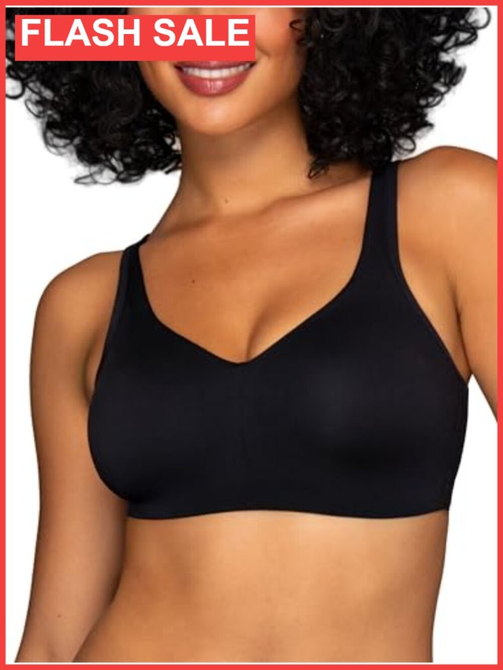 Vanity Fair Beauty Back Smoothing Wireless Bra Convertible Straps Full Coverage